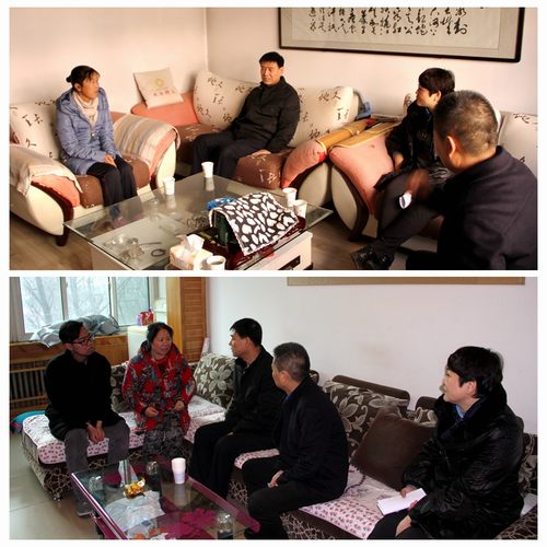 建設(shè)集團(tuán)聯(lián)合黨委副書記、紀(jì)委書記、工會主席侯本英為銅煤公司困難職工送來冬日溫暖