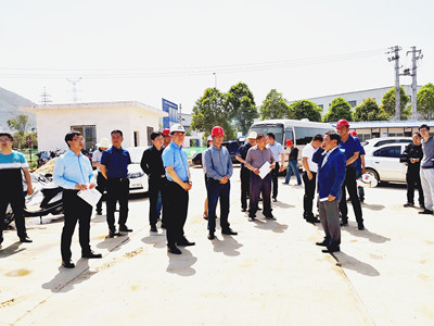 勉縣縣長馬仕強視察漢中分公司陜鋼集團廢鋼回收加工廠房項目