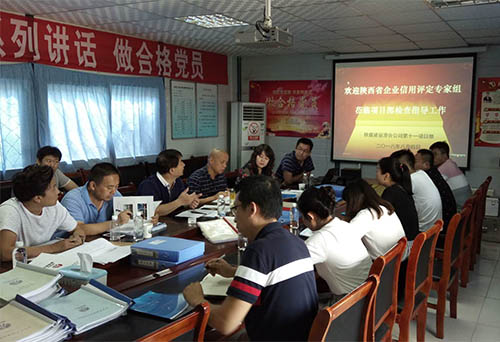 陜西省企業(yè)信用評定專家組對陜煤建設(shè)集團進行企業(yè)評定