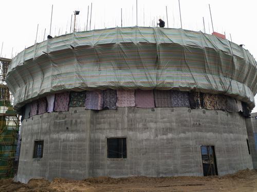 陜煤建設(shè)韓城分公司土建五項目部大干快上搶工期滑模施工節(jié)節(jié)高