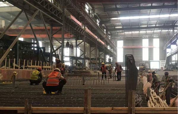 陜煤建設漢中分公司只爭朝夕 漢鋼高線熱機軋制改造項目如火如荼